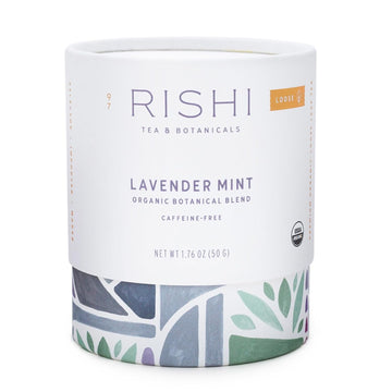 Rishi Tea Lavender Mint Loose Leaf Herbal Tea | Immune Support, Usda Certified Organic, Botanical Blend, Caffeine-Free, Ayurvedic, Energy-Boosting | 1.76 Oz Tube