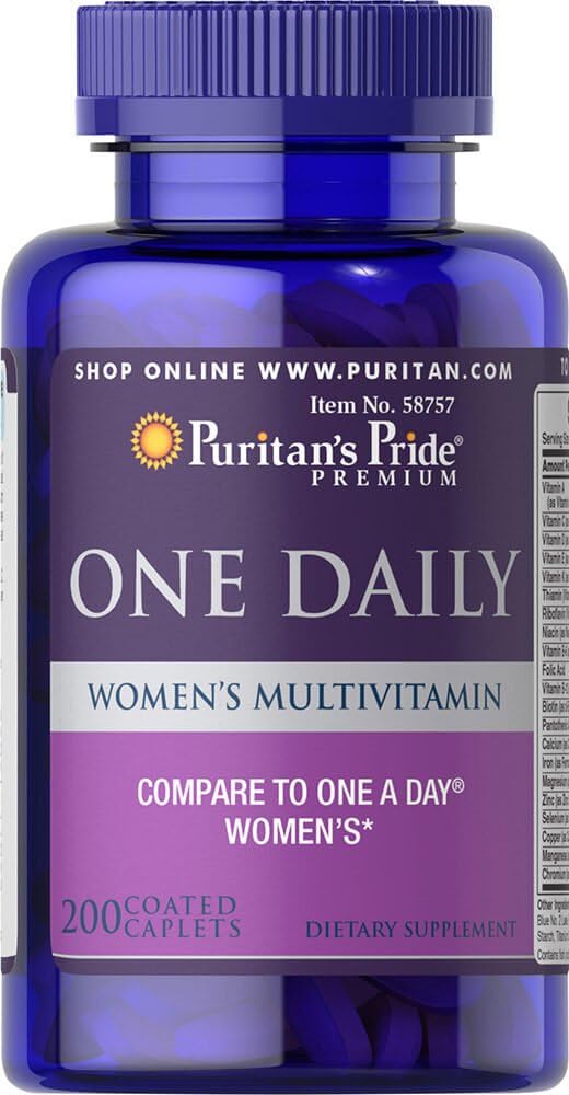 Puritan's Pride One Daily Women's Multivitamin with Zinc, Supports Immune Health, 200 Count