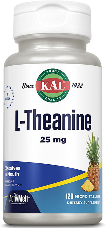 KAL L Theanine 25 mg ActivMelt - Relaxation, Stress, Mood and Focus Su