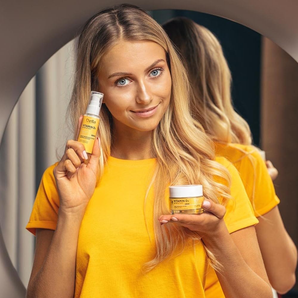 Delia Cosmetics – Vitamin D3 Precursor - Anti-Wrinkle Normalising Serum - All Skin Types – Acne Skin – Hydrating – Firming – Hyaluronic Acid – Niacinamide – Tumeric – Canola Oil – 30Ml