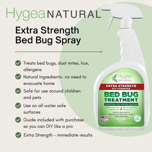 Extra Strength Bed Bug & Lice Elimination Kit - Includes Extra Strength 24 Oz Lice & Bed Bug Spray, 32 Oz Lice & Bed Bug Laundry Additive, & 3 Oz Bed Bug Travel Spray