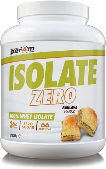 Per4M Isolate Zero Premium Whey Protein Powder | 66 Servings Ultra Filtered Isolate Shake + Amino Acids | Muscle Recovery & Optimal Nutrition | Zero Sugar & Low Gluten (2Kg, Chocolate Creme)