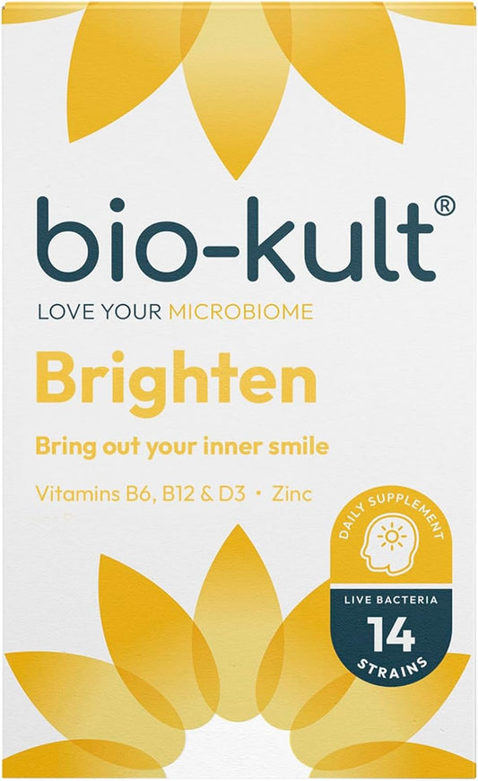 Bio-Kult Brighten – to Bring Out Your Inner Smile, with 14 Strains of Live Bacteria, Vitamins B6, B12, & D, Zinc & Magnesium - 60 Capsules : Amazon.co.uk: Health & Personal Care