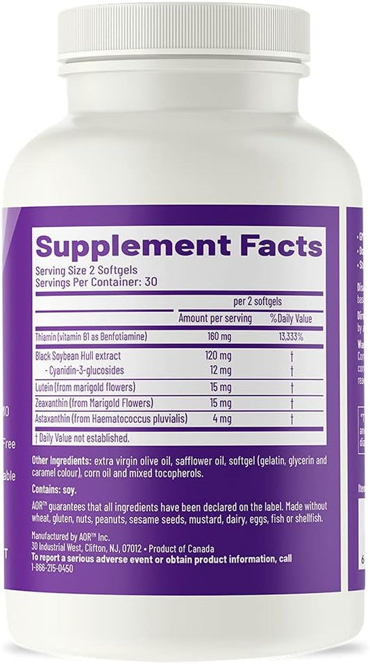 AOR, Vision Support II, Natural Supplement to Support Eye Health, with Lutein and Zeaxanthin, Gluten Free, 60 Softgels (30 Servings)