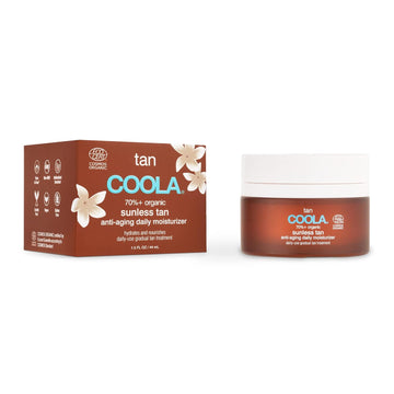 Coola Organic Sunless Self Tanner Face Moisturizer, Dermatologist Tested Anti-Aging Skin Care, Vegan And Gluten Free, 1.5 Fl Oz