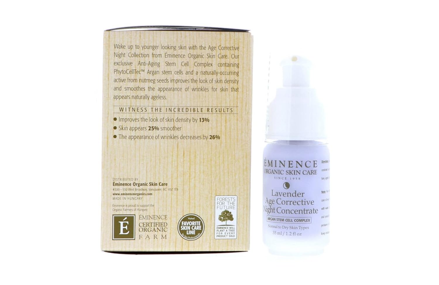 Eminence Lavender Age Corrective Night Concentrate 1.2 Oz / 35 Ml Skin Capital : Beauty & Personal Care