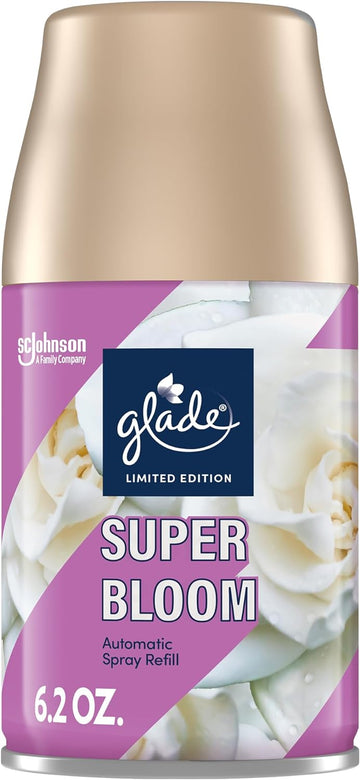 Glade Automatic Spray Refill, Air Freshener for Home and Bathroom, Super Bloom, 6.2 Oz