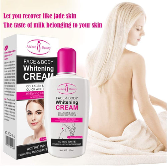 120Ml Body Cream, Collagen Milk Face Body Cream Skin Whitening Moisturizing Body Lotion Skin Lightening Cream Body Care