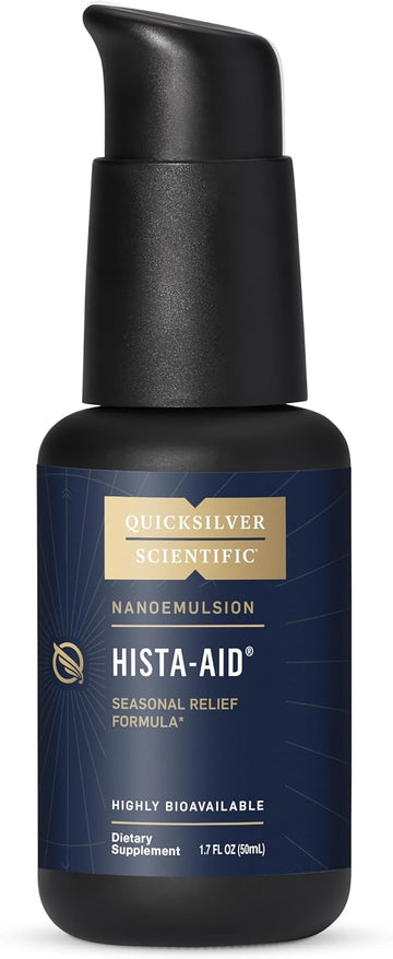 Quicksilver Scientific Nanoemulsified Hista-Aid - Flavonoids To Help Maintain Healthy Histamine Levels - Liposomal Vitamin C, Dim, Luteolin & Quercetin Liquid (50Ml)