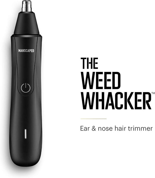 Manscaped® The Weed Whacker® Nose And Ear Hair Trimmer Plus Extra Stainless Steel Replacement Blade– 9,000 Rpm Painless Precision Tool With Rechargeable Battery, Wet/Dry, Easy To Clean