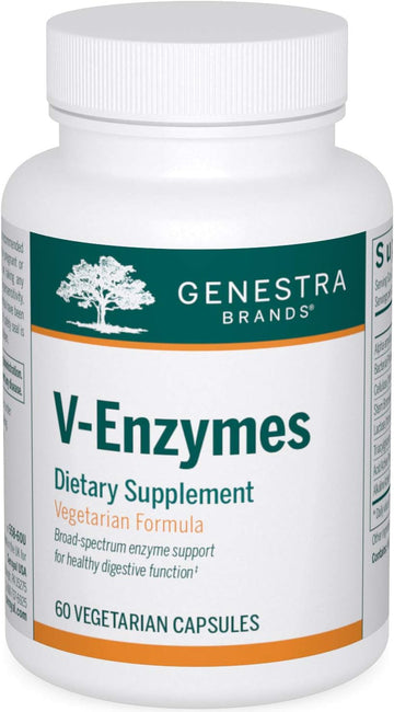 Genestra Brands V-Enzymes | Vegan Digestive Support To Help Lactose Digestion | 60 Capsules