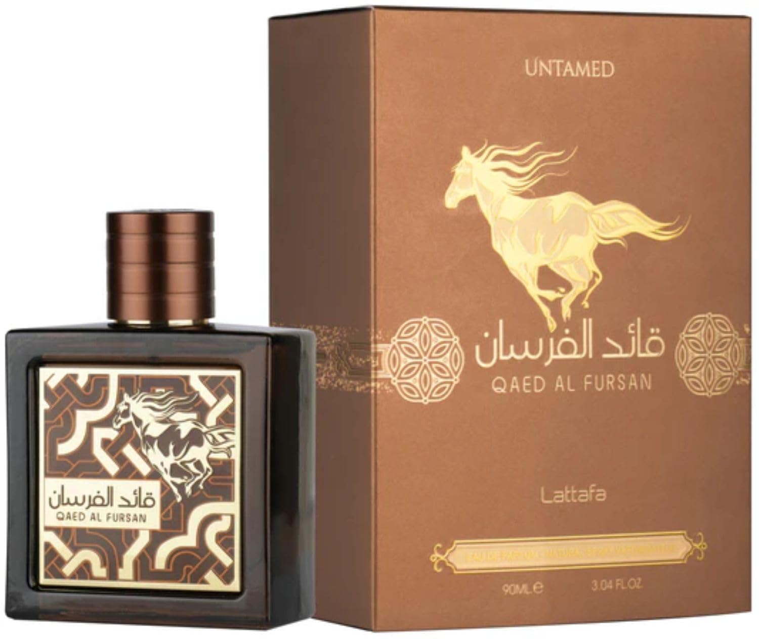 Lattafa Qaed Al Fursan - Oriental, Fruity, Fresh, Amber Wood - Eau De Parfum Long-Lasting Fragrance For Unisex, 3.40 Ounce / 100 Ml