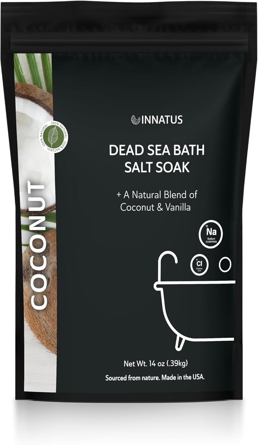 Dead Sea Soothing Bath Salt Soak With 21 Minerals – Relaxing, Detoxifying, And Nourishing For Skin – 14Oz, Infused With Essential Oils – Rejuvenate Mind & Body. (Lemon)