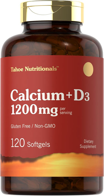 Carlyle Calcium 1200 Mg With Vitamin D3 | 120 Softgels | Non-Gmo And Gluten Free Supplement | Tahoe Nutritionals