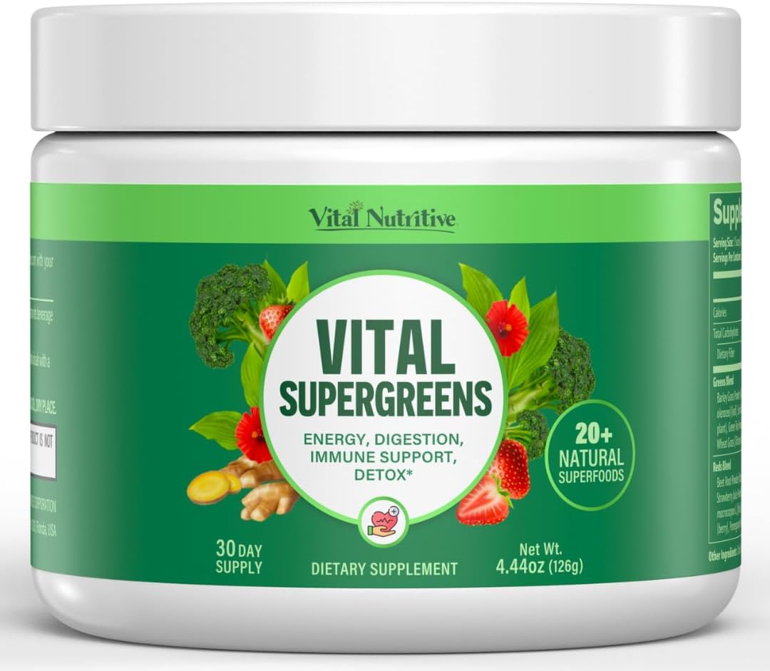 Vital Greens - Vital Super Greens Superfood Powder for Energy Boost