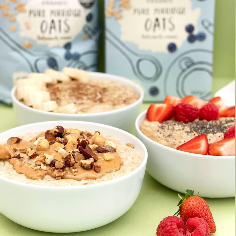 Amisa Organic Gluten-Free Porridge Oats 325g, Pack of 6 - Pure Wholegrain & High in Fibre - Naturally Vegan Breakfast Cereal : Amazon.co.uk: Grocery