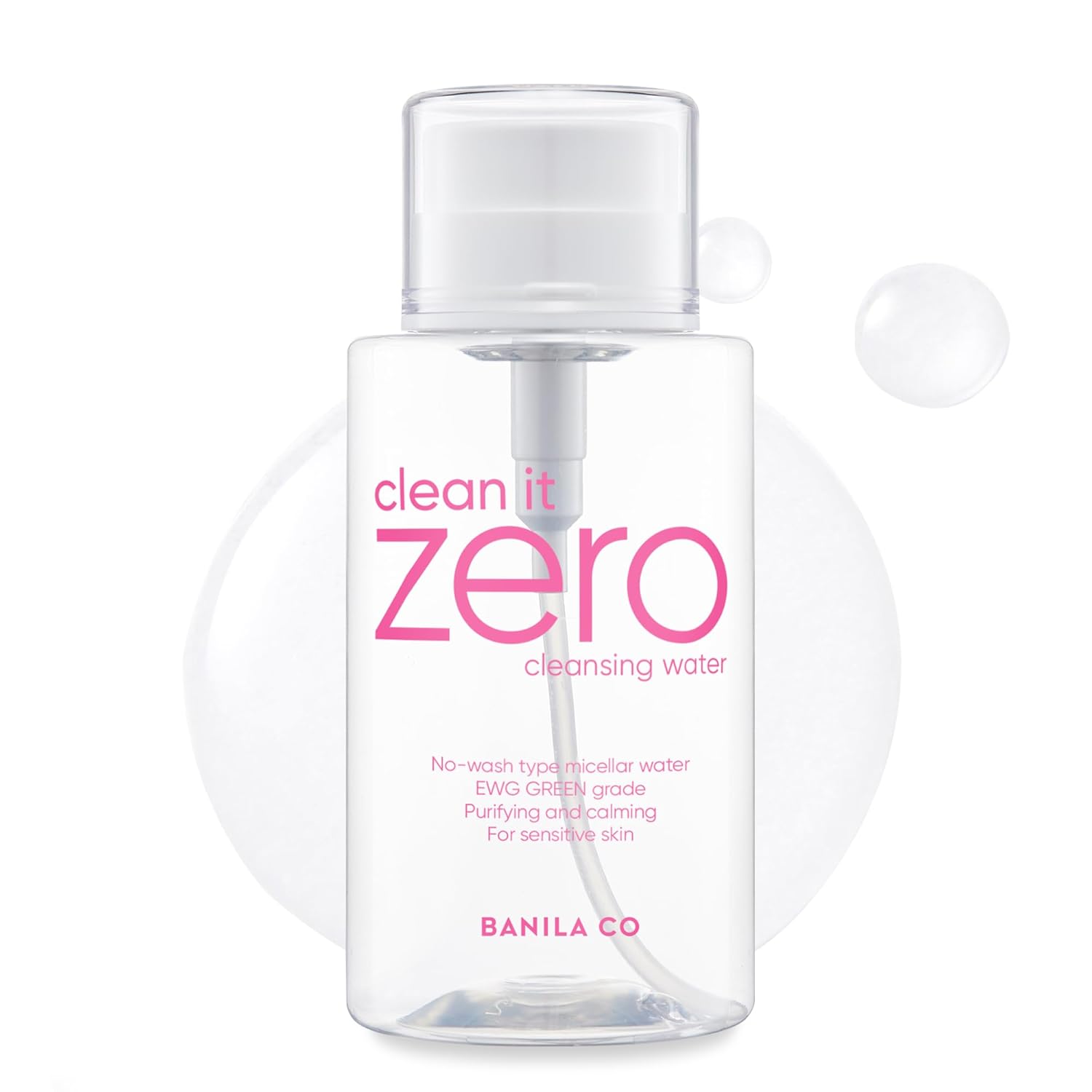 Banila Co Clean It Zero Pure Cleansing Water | Gentle Cleanser For Sensitive Skin | Micellar Water Makeup Remover No Rinse & Oil Free (310Ml / 10.48 Fl.Oz)