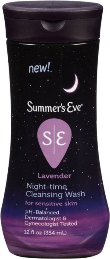 Summers Eve Nght Time Lav Size 12z Summers Eve Aloe Love Cleansing Wash Sensitive Skin 12z : Health & Household