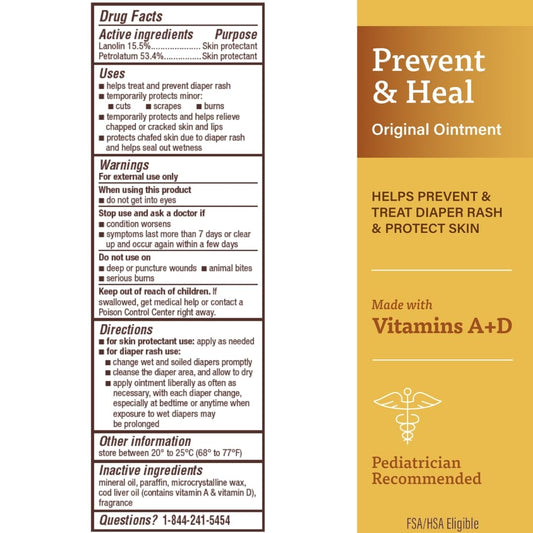 A+D Original Diaper Rash Ointment, Prevents & Heals Diaper Rash, Moisturizes & Heals Dry Skin With Vitamins A & D, Home & Go Bundle - 16 Oz Jar, 4 Oz Tube, 1.5 Oz Tube