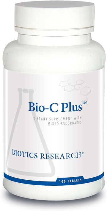 Biotics Research Bio C Plus Provides VIT C as Mixed Mineral Ascorbates with Citrus Bioflavonoids, SOD and Catalase. VIT C Plus Bioflavonoids, Potent Antioxidant, Immune System 100Tabs