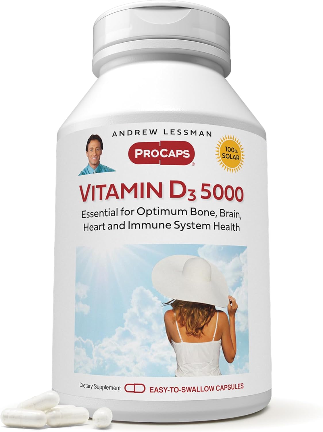 Andrew Lessman Vitamin D3 2000 Iu 180 Capsules - High Potency, Essential For Calcium Absorption, Supports Bone Health, Healthy Muscle Function, Immune System, More. Small Easy To Swallow Capsules