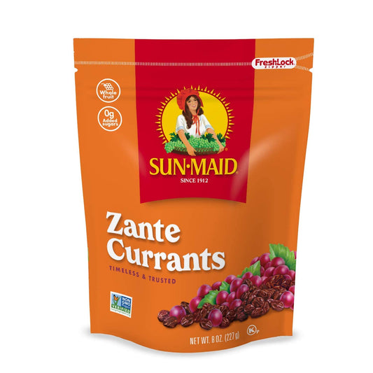Sun-Maid California Sun-Dried Zante Currants - (4 Pack) 8 oz Resealable Bag - Dried Fruit Snack for Lunches and Snacks