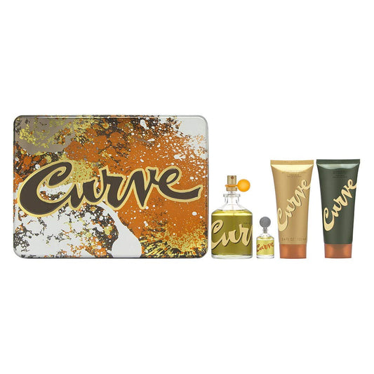 Liz Claiborne Curve For Men By 4 Pc Gift Set (Cologne Spray 4.2 Oz + Cologne Spray .25 Oz + Aftershave Balm 3.4 Oz + Shower Gel 3.4 Oz), 4Count : Beauty & Personal Care