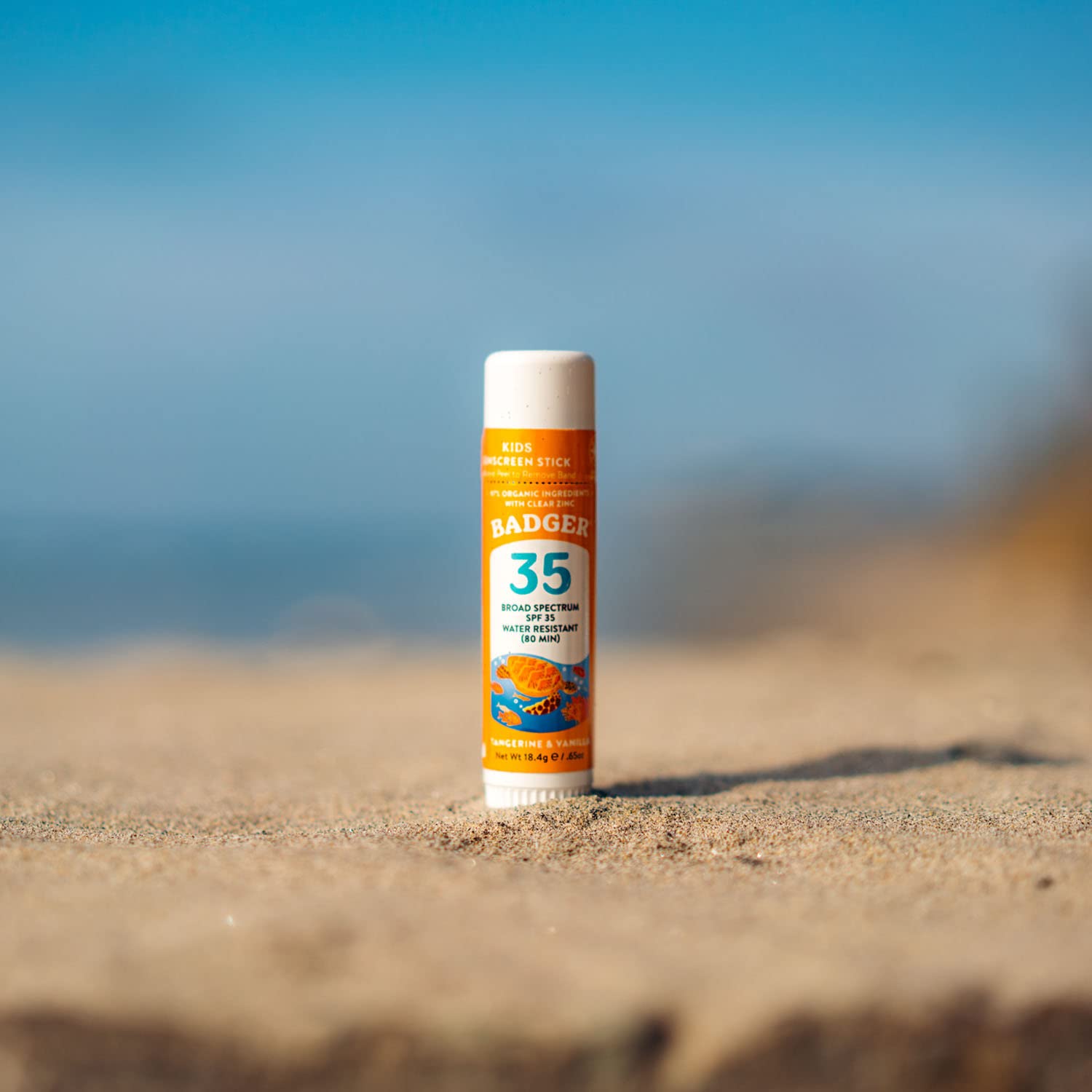 Badger Kids Sunscreen Stick SPF 35 with Mineral Zinc Oxide, Travel Size Sunscreen Stick for Kids, 97% Organic Ingredients, Reef Friendly, Broad Spectrum, Water Resistant, 65 oz : Baby