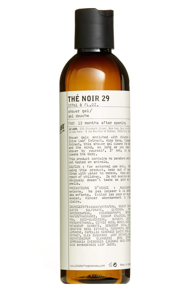 Le Labo Thé Noir 29 Shower Gel - 8 Oz : Beauty & Personal Care