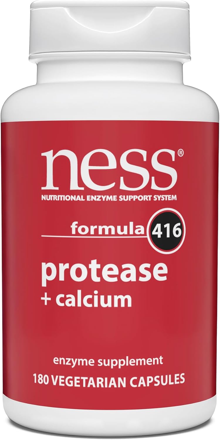 Ness Enzymes- Protease W/Calcium #416 180 Vcaps