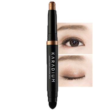 Karadium Shining Pearl Smudging Eye Shadow Stick 1.4G (#6 Chocolate Brown) - Waterproof Long Lasting Daily Eye Makeup Eye Shadow Stick, Creamy Texture, Easy To Draw, Hypoallergenic For Sensitive Eyes