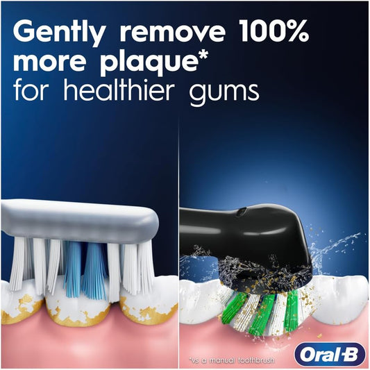 Oral-B Pro 3 Electric Toothbrushes For Adults With Smart Pressure Sensor, Mothers Day Gifts For Her / Him, 1 Toothbrush Head, 1 3D White Whitening Restore Toothpaste, 75 Ml, 2 Pin Uk Plug, Pink