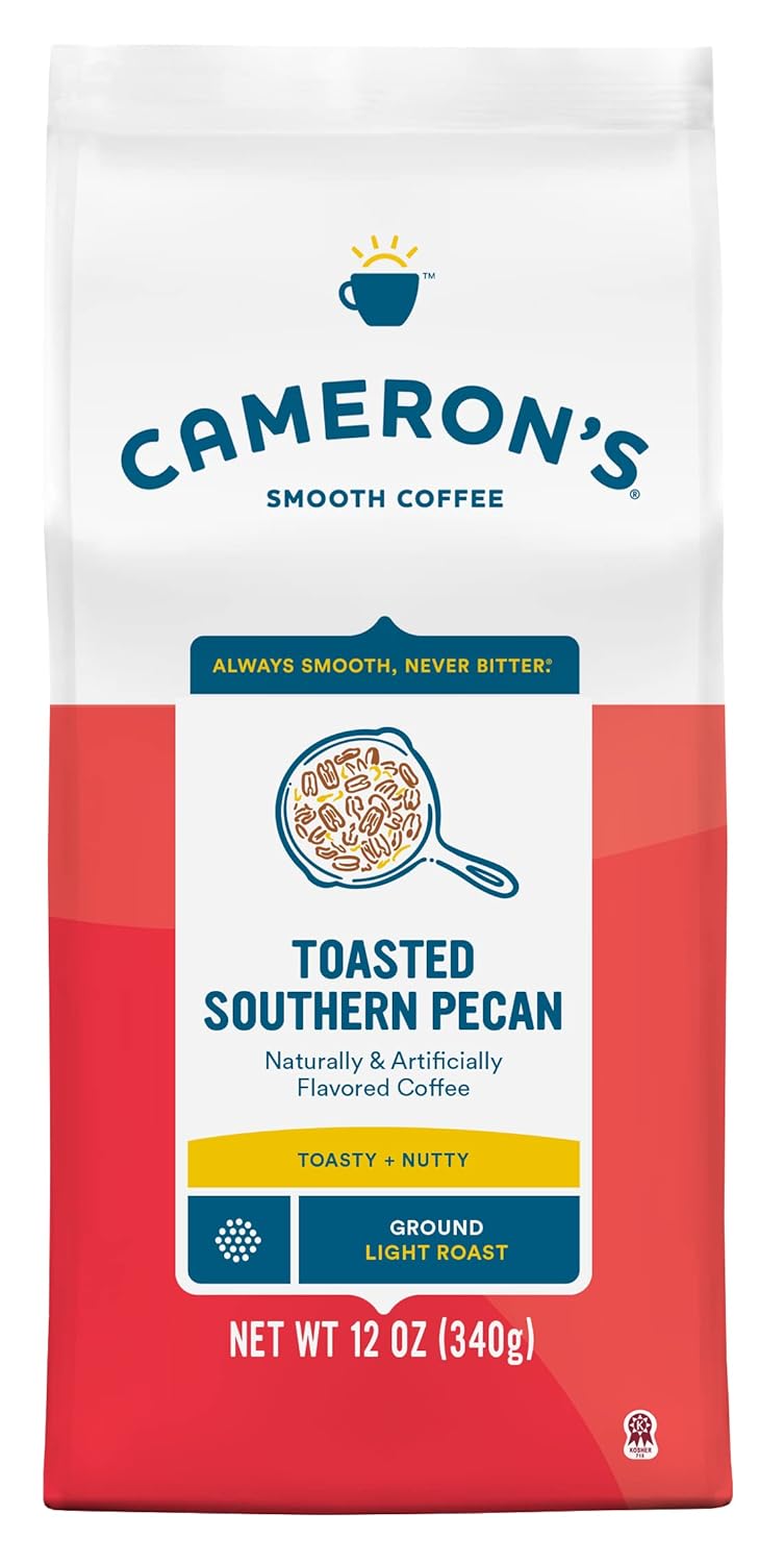 Cameron'S Coffee Roasted Ground Coffee Bag, Flavored, Toasted Southern Pecan, 12 Ounce