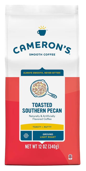 Cameron'S Coffee Roasted Ground Coffee Bag, Flavored, Toasted Southern Pecan, 12 Ounce