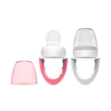 Dr. Brown'S Fresh First Silicone Feeder, Pink & Grey, 2 Count