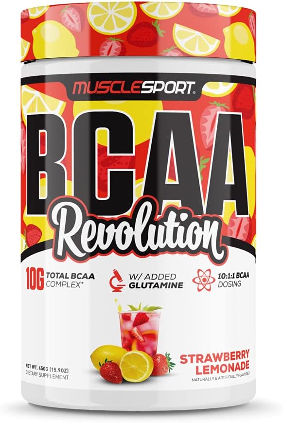 Musclesport Bcaa Revolution Amino Acid Powder Supplement For Men & Women - Intra Workout Training Complex - Recovery Supplement (Blueberry Lemonade, 30 Servings)