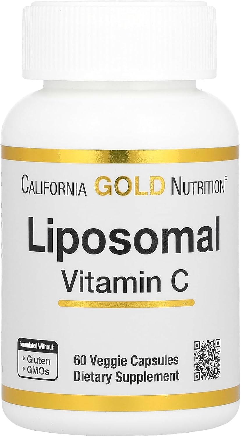 California Gold Nutrition Liposomal Vitamin C, 500 Mg, 60 Veggie Capsules (250 Mg Per Capsule)