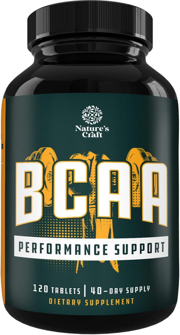 Branch Chain Amino Acids Supplement - Vegan BCAA Tablets Post Workout Muscle Recovery and Muscle Growth Support - Branched Chain Amino Acids Supplement for Men and Womens Workout Recovery 120 Count