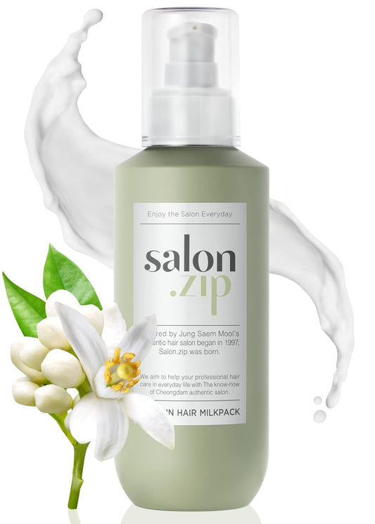 Jung Saem Mool Salon.Zip Protein Hair Milk Pack + Scalp Renewing Shampoo