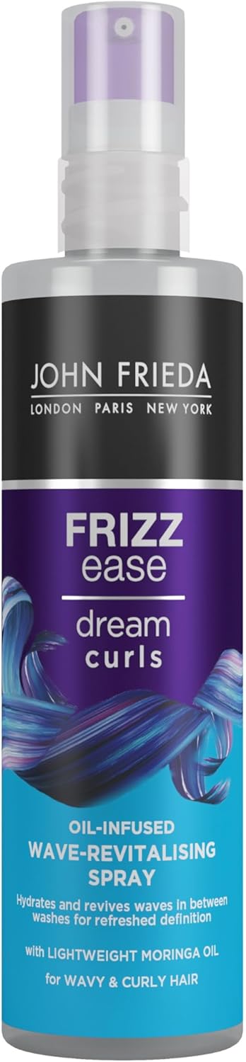 John Frieda Dream Curls Oil-Infused Wave-Revitalising Spray, Reactivate And Hydrate Curls, 150Ml