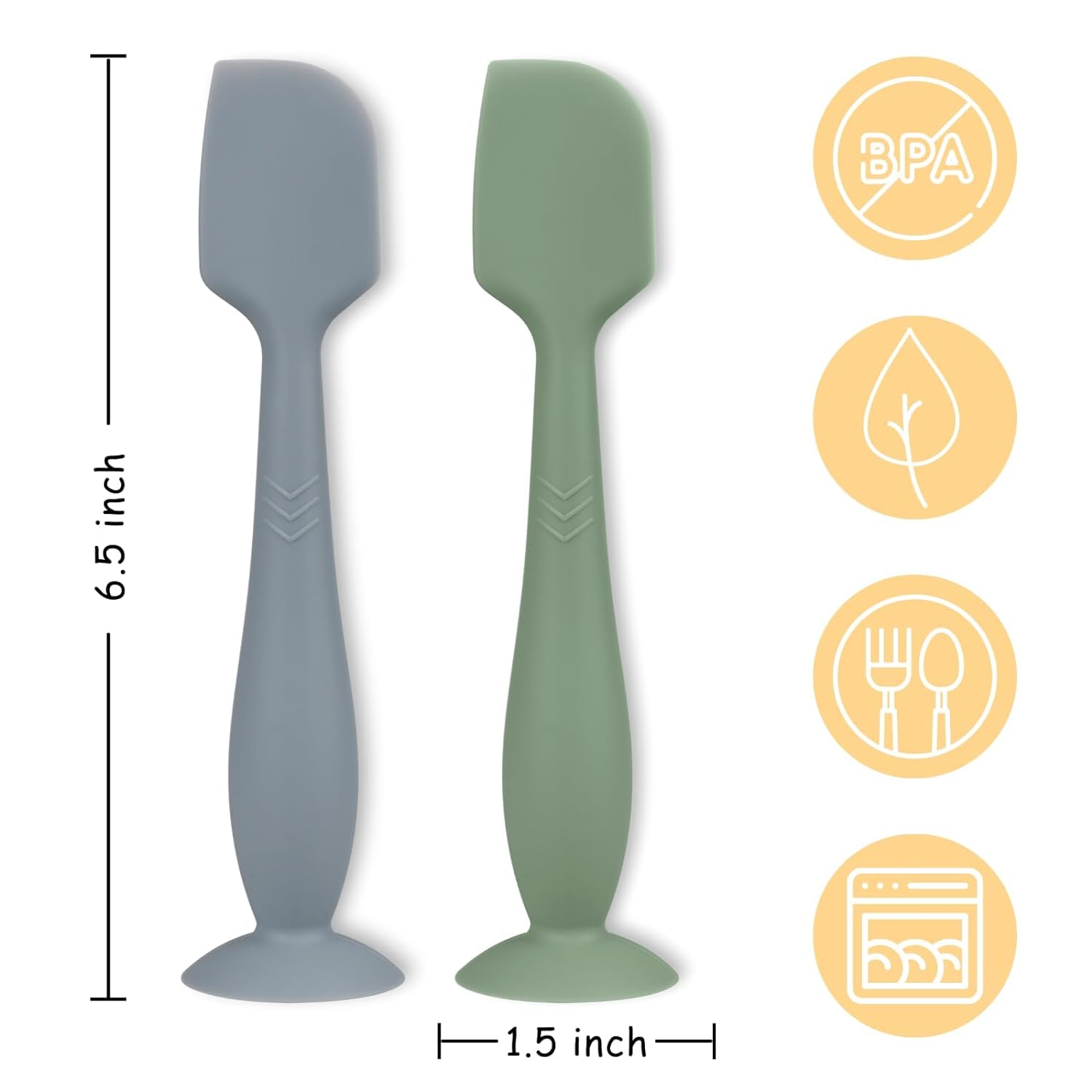 Diaper Cream Applicator Set - Soft Silicone Baby Butt Brush with Suction Base, Baby Butt Spatula, Full Size, 2 Piece - Newborn Baby Essentials (Sage/Blush) : Baby