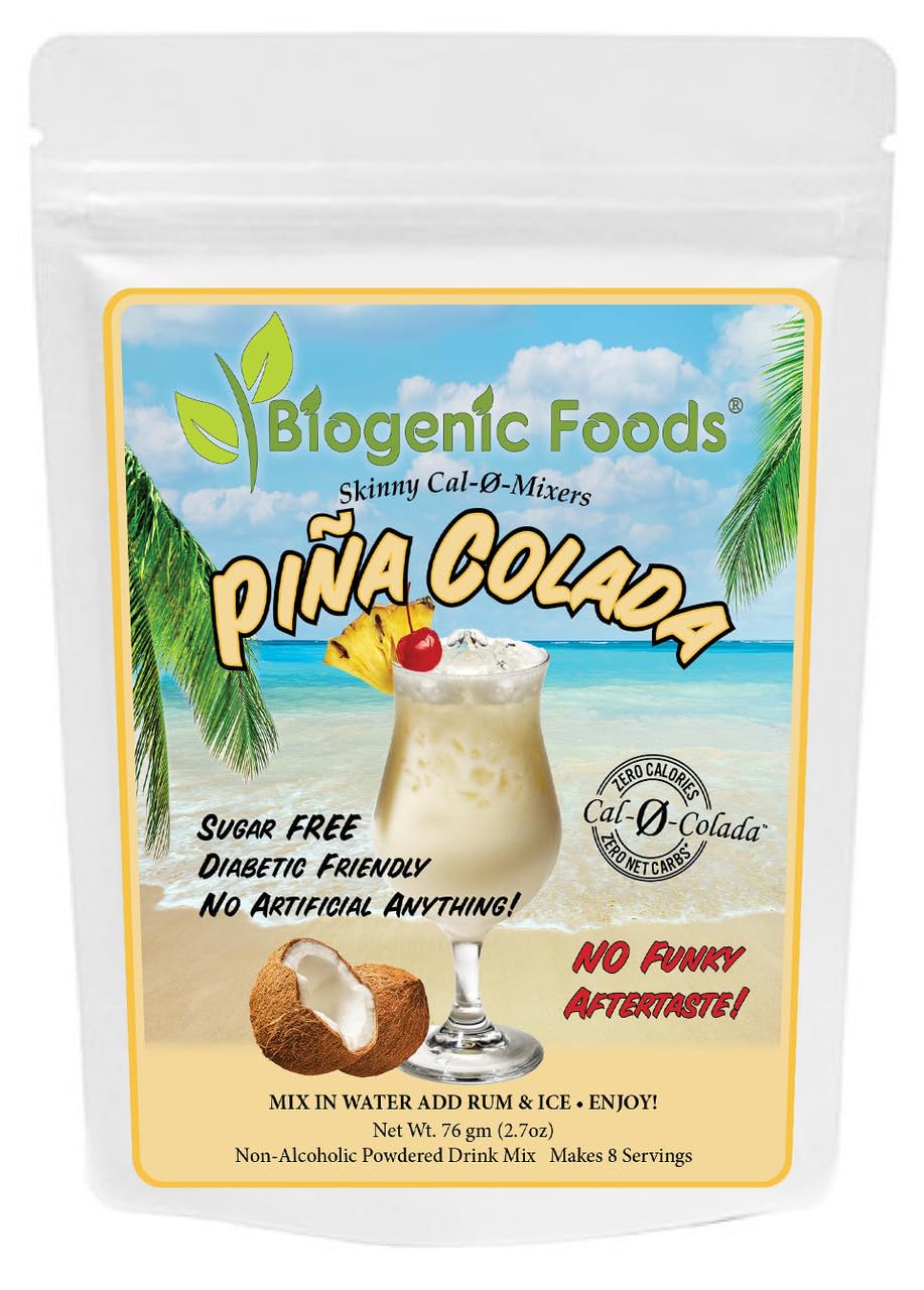 Skinny Cal-0-Colada Zero Calorie All Natural Pina Colada Cocktail Mix Powder
