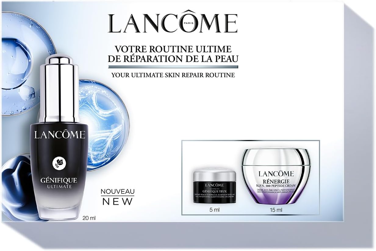 Lancôme Génifique Ultimate Discovery Set Includes Génifique Ultimate 20Ml, Génifique Yeux 5Ml And Rénergie H.P.N. 300-Peptide Cream, 15Ml