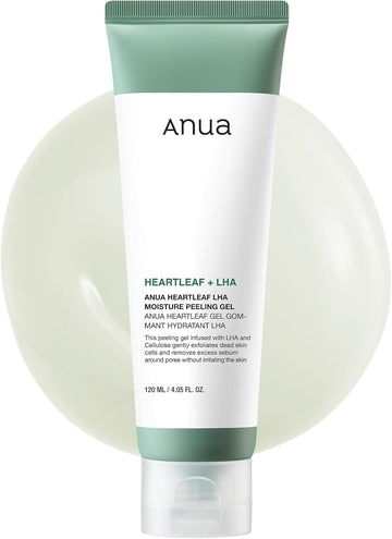 Anua Heartleaf Peeling Gel, Gentle Exfoliation With Lha, Soft Scrub With Natural Cellulose, Pore Vacuum & Dead Skin Removal, Soothing & Hydrating Facial Cleanser, Korean Skin Care, 100Ml/3.38 Fl.Oz