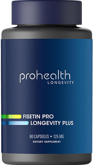 ProHealth Fisetin Pro Longevity-15X Better Absorption from Polyphenol Blend + MCT Oil. 3rd Party Tested Pure. USA Manufactured. Powerful Antioxidant + Senolytic. Fisetin Supplement 125mg X 60 Servings