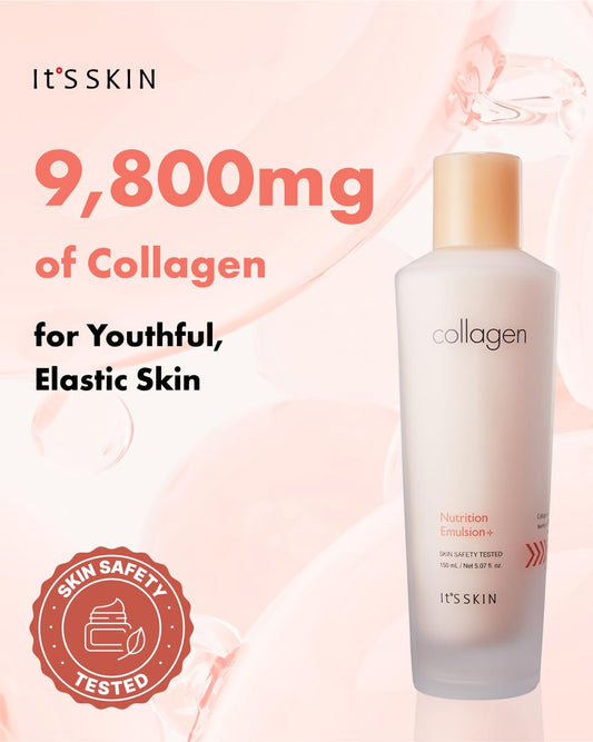 It'S Skin Collagen Nutrition Emulsion + 5.07 Fl.Oz, Boosts Collagen And Adenosine For Face Lift Helps Fine Lines Supports Skin Elasticity Rich Deep Nutrition, Korean Skincare