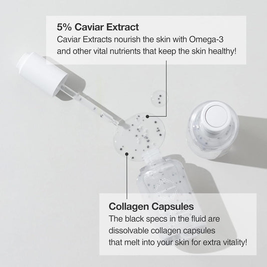 Caviar Protein Fluid – Premium Anti-Aging Serum For Face And Neck With 5% Caviar Extracts And Niacinamide (50Ml /1.69 Oz)