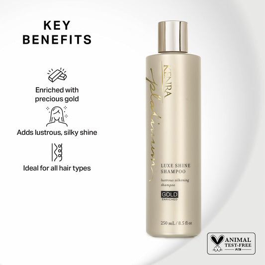 Kenra Platinum Luxe Shine Shampoo/Conditioner | Gold Enriched | Transforms Dull And Lifeless Strands To Glamorous And Full-Bodied Hair | All Hair Types