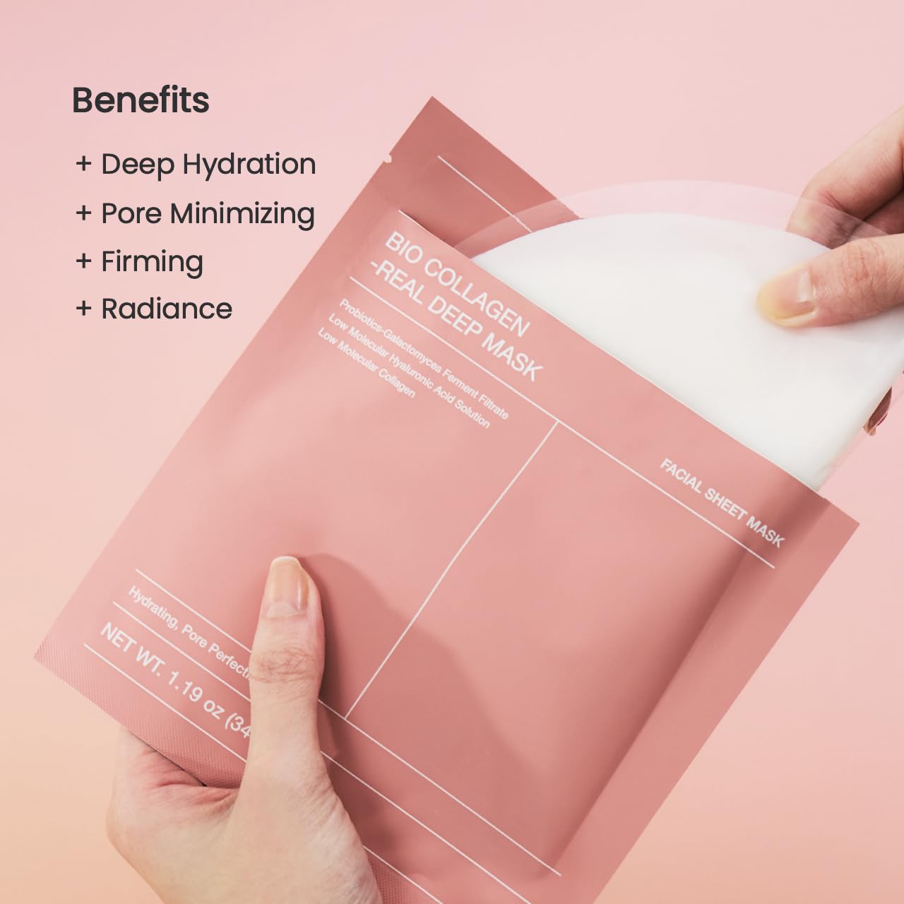 Biodance Hydro Cera-Nol Real Deep Mask, Overnight Hydrogel Mask, Hydrating Facial Mask For Sensitive Skin, Redness Reducing & Quick Soothing Effect, 1.19Oz(34G) X 4Ea
