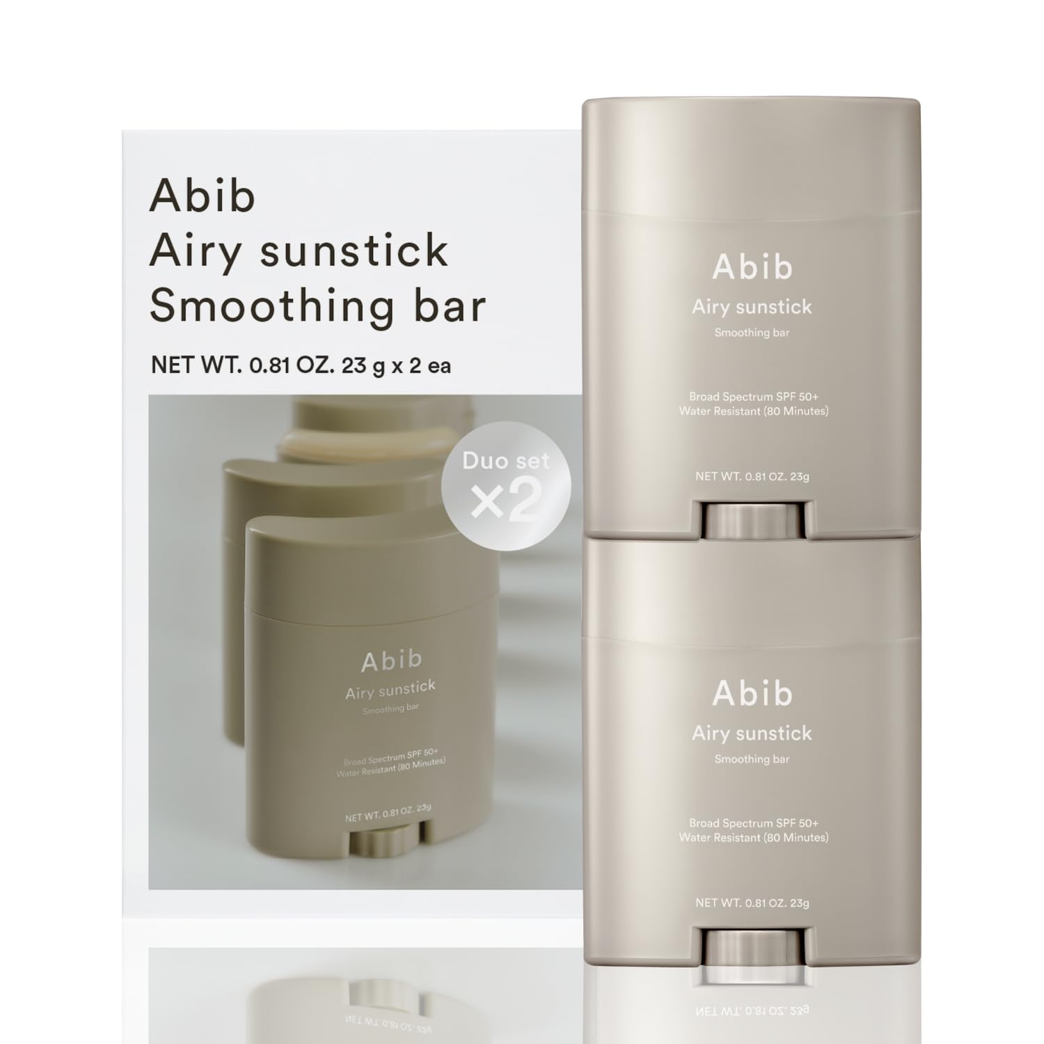 Abib Airy Sunstick Smoothing Bar Spf50 Duo Set